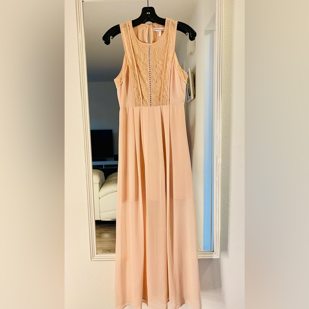 BCBGENERATION PINK MAXI LACE TOP DRESS FROM BCBGENERATION